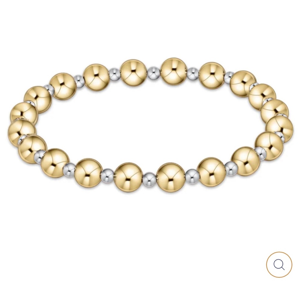ENEWTON: CLASSIC GRATEFUL PATTERN 6MM BRACELET -MIXED METAL